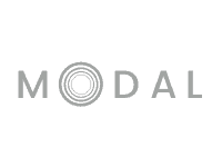 Modal logo with circular design element